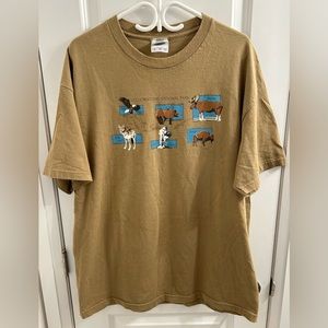 Yellowstone National Park Sutton’s Sports Men’s Brown Shirt Size XL Made In USA